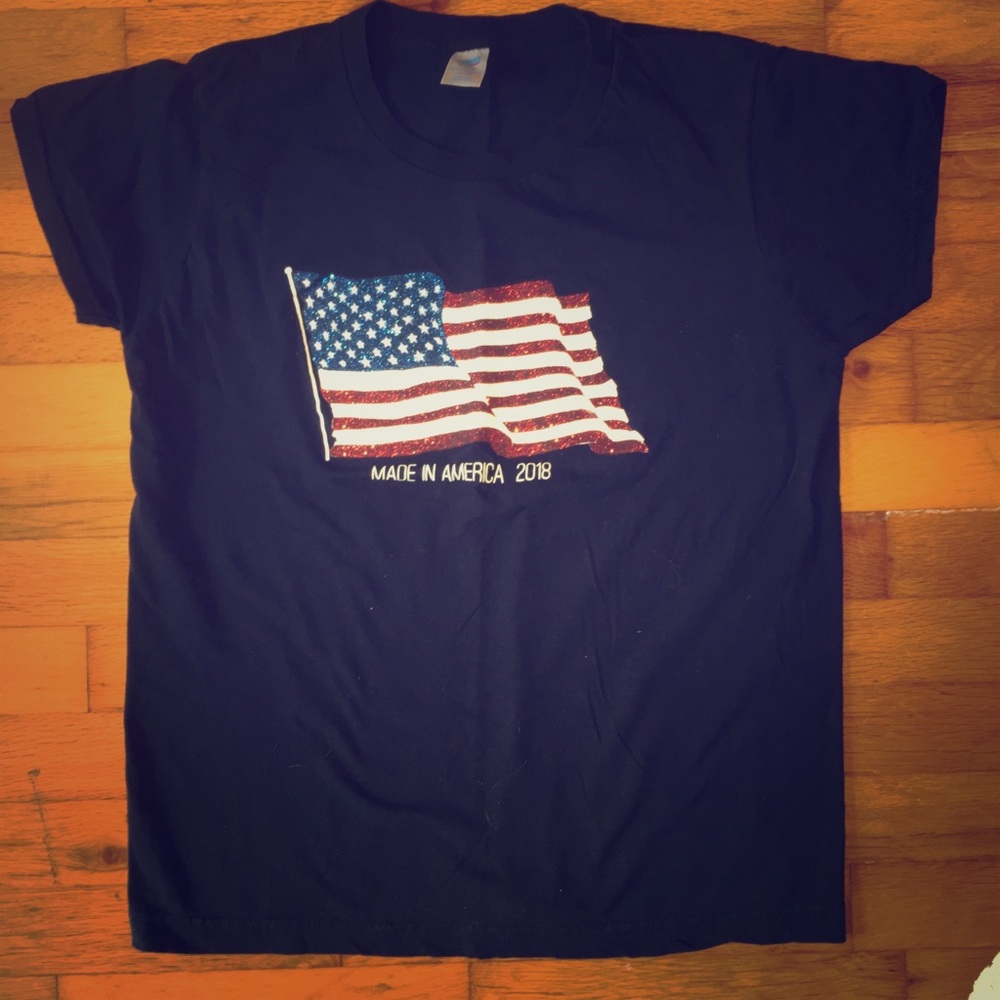 Sport your American pride with this sparkly shirt!